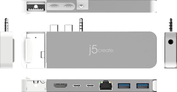 j5create 4K60 Elite Pro USB4-hub med MagSafe-kit