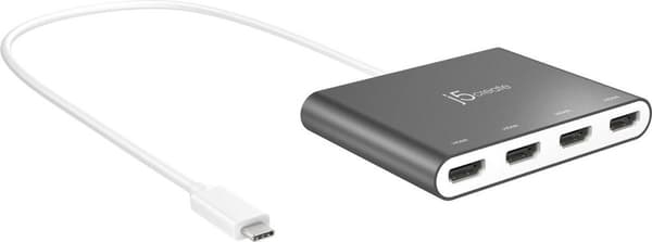 j5create JCA366-N USB-C till 4-portars HDMI Multi-Monitor Adapter