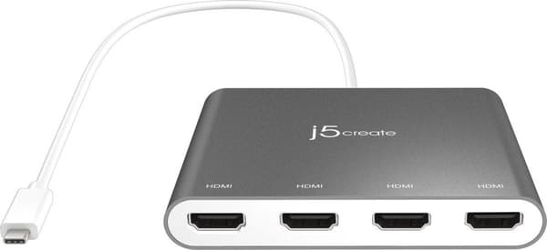 j5create JCA366-N USB-C till 4-portars HDMI Multi-Monitor Adapter