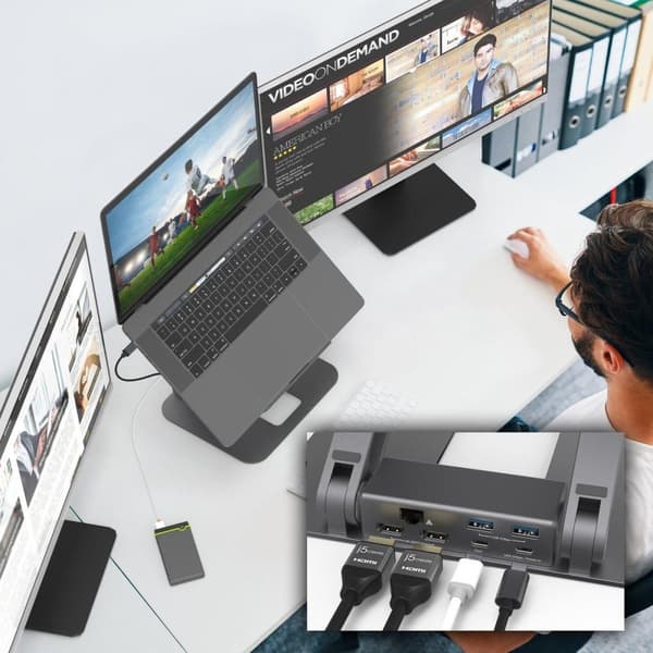 j5create JTS427-N Multi-Angle Dual 4K dockningsställ