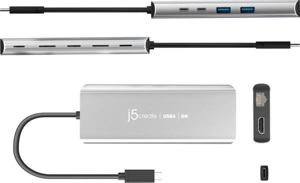 j5create USB4 8K-hubb med fler portar