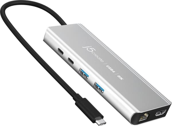 j5create USB4 8K hub med flere porte