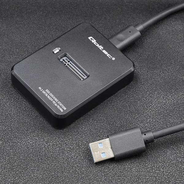 Qoltec 50313 Dockingstation SSD M.2 SATA/PCIe | NGFF/NVMe | USB 3.1