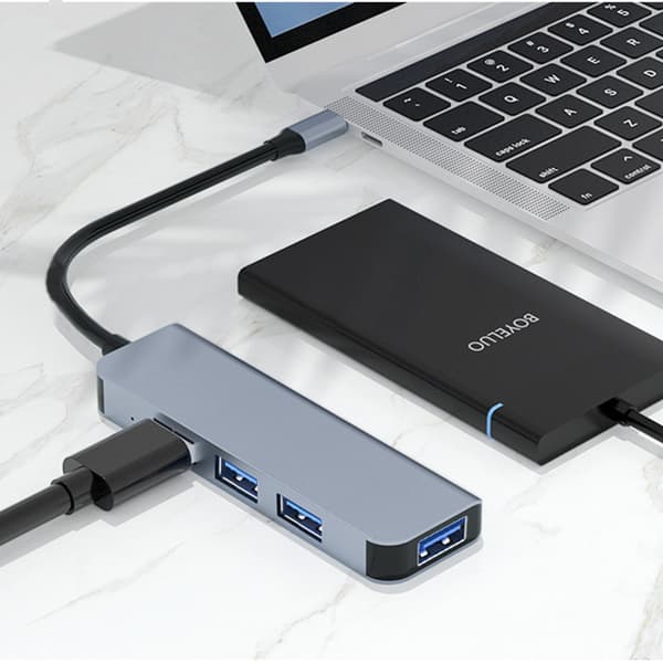 INF USB-hub med 1 USB3.0-port og 3 USB2.0-porter
