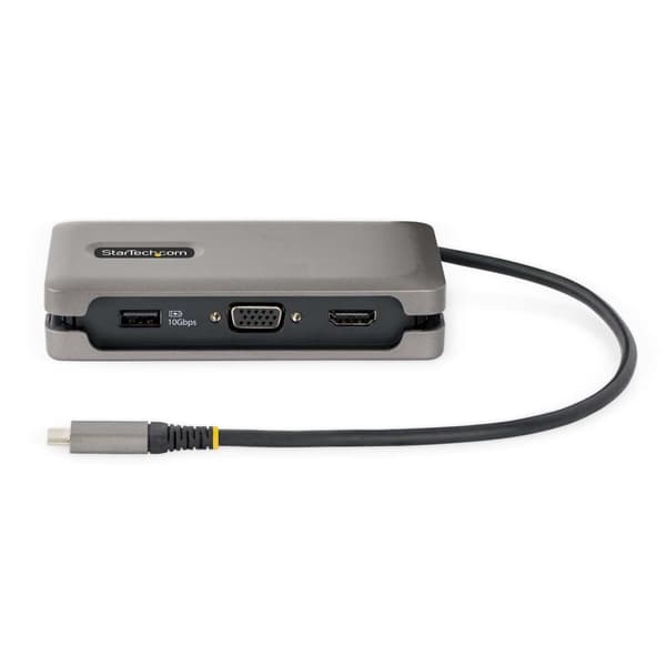 StarTech.com USB-C Multiport Adapter - USB C til VGA/4K 60Hz HDMI Adapter - 3-Port USBC Hub - 100W PD - GbE - USB C Dockingstation/Laptop Dock - Mini/