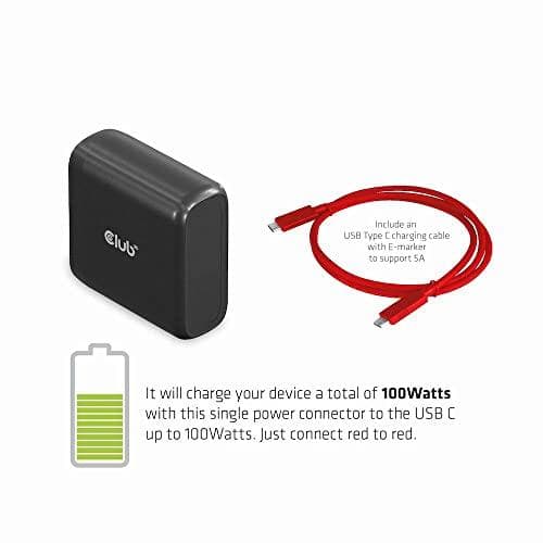 Club 3D CSV-1565 - Dockningsstation - USB-C - VGA, HDMI, DP - GigE - 100 watt