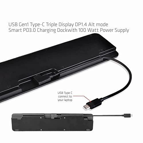 Club 3D CSV-1565 - Dockningsstation - USB-C - VGA, HDMI, DP - GigE - 100 watt