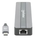 Miniatyrbild 1 av 9: MANHATTAN USB-C 7-i-1 dockningsstation med Power Delivery USB 3.2 Gen 1 Typ C hane till HDMI hona (4K@30Hz), två USB-A-portar (5 Gbit/s), Gigabit RJ45