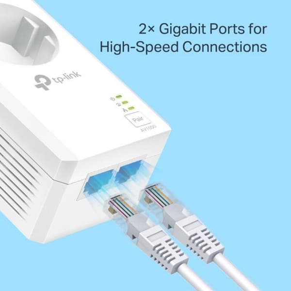 TP-Link AV1000 Powerline Adapter Starter Kit Wit
