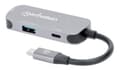 Pikkukuva 5 / 9: Manhattan 130707 kannettavan telakointiasema ja porttitoistin langallinen USB 3.2 Gen 1 (3.1 Gen 1) Type-C alumiini (130707)