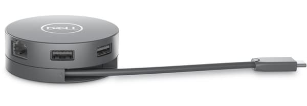 DELL 6-i-1 USB-C Multiport Adapter - DA305 - Kabelansluten - USB 3.2 Gen 2 (3.1 Gen 2) Typ-C - 10 100 1000 Mbps - Silver - 3840 x 2160 pixlar - Dell (