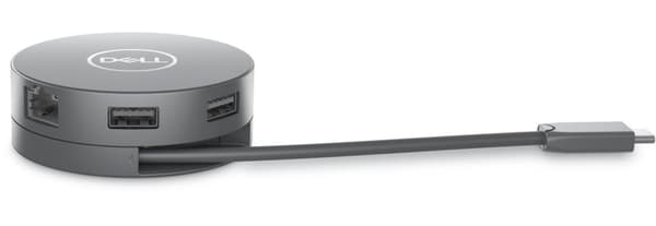 DELL 6-in-1 USB-C-moniporttisovitin - DA305 - Kiinteä - USB 3.2 Gen 2 (3.1 Gen 2) Type-C - 10 100 1000 Mbps - Hopea - 3840 x 2160 pikseliä - Dell (5H1