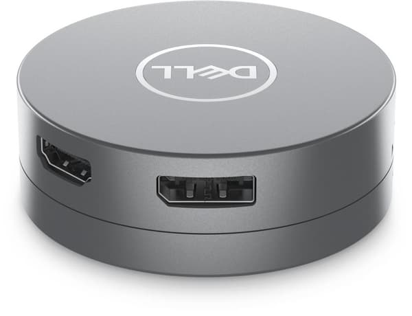 DELL 6-in-1 USB-C-moniporttisovitin - DA305 - Kiinteä - USB 3.2 Gen 2 (3.1 Gen 2) Type-C - 10 100 1000 Mbps - Hopea - 3840 x 2160 pikseliä - Dell (5H1
