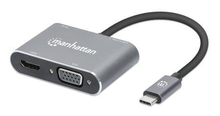 Manhattan 130691 Notebook Docking Station & Port Replikator Kabelført USB 3.2 Gen 1 (3.1 Gen 1) Type-C Grå (130691)