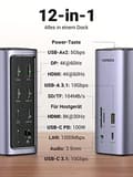 Miniatyrbild 2 av 6: Ugreen USB-C multifunktionell dockningsstation 12-i-1 - Silver - Lenovo Yoga Book - Dell XPS 13 9305 - MacBook Pro /Air - HP Spectre x360 13 - Dell XP