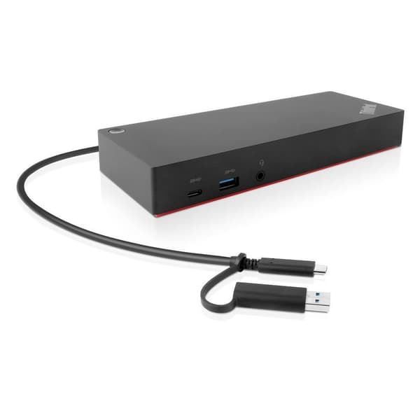 Lenovo ThinkPad Hybrid USB-C med USB-A Dock - dockningsstation - USB-C - 2 x HDMI, 2 x DP - GigE - 135 Watt - Italien - för Miix 520-12IKB, Tablet 10,