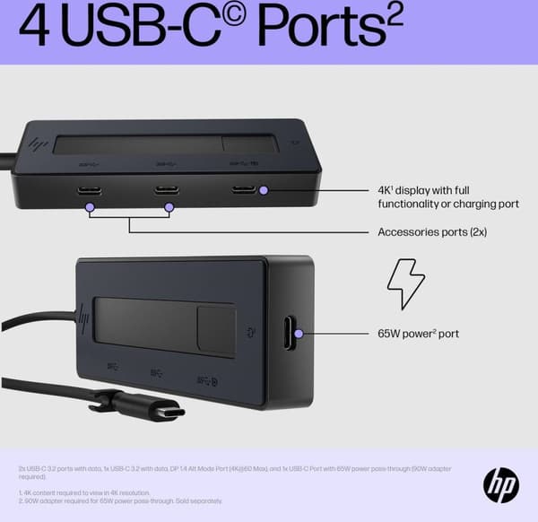 HP - Port Replicator - USB-C - DP - Europa