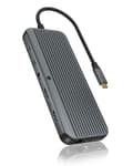 Pikkukuva 3 / 4: RaidSonic ICY BOX IB-DK4060-CPD - telakointiasema - kannettavalle - USB-C 3.2 Gen 2 - 2 x HDMI, DP - GigE (IB-DK4060-CPD)
