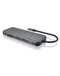 Pikkukuva 1 / 4: RaidSonic ICY BOX IB-DK4060-CPD - telakointiasema - kannettavalle - USB-C 3.2 Gen 2 - 2 x HDMI, DP - GigE (IB-DK4060-CPD)