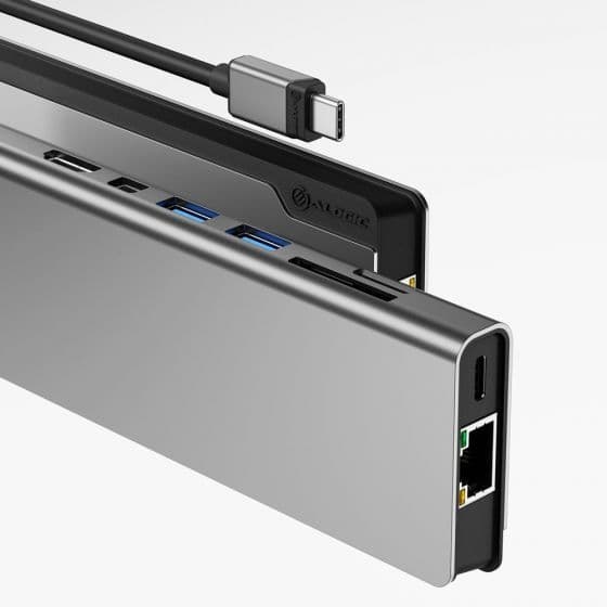 ALOGIC ULDPLSV2-SGR Notebook Dock/Port Replikator Trådbunden USB 3.2 Gen 1 (3.1 Gen 1) Typ-C Svart - Grå (ULDPLSV2-SGR)