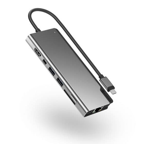 ALOGIC ULDPLSV2-SGR Notebook Dock/Port Replikator Trådbunden USB 3.2 Gen 1 (3.1 Gen 1) Typ-C Svart - Grå (ULDPLSV2-SGR)