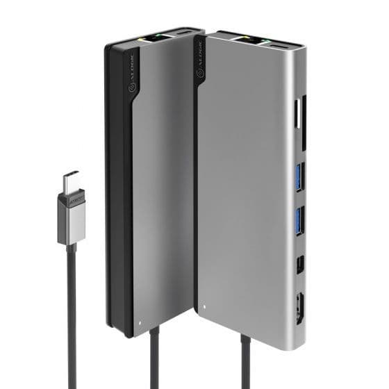 ALOGIC ULDPLSV2-SGR Notebook Dock/Port Replikator Kabelført USB 3.2 Gen 1 (3.1 Gen 1) Type-C Sort - Grå (ULDPLSV2-SGR)