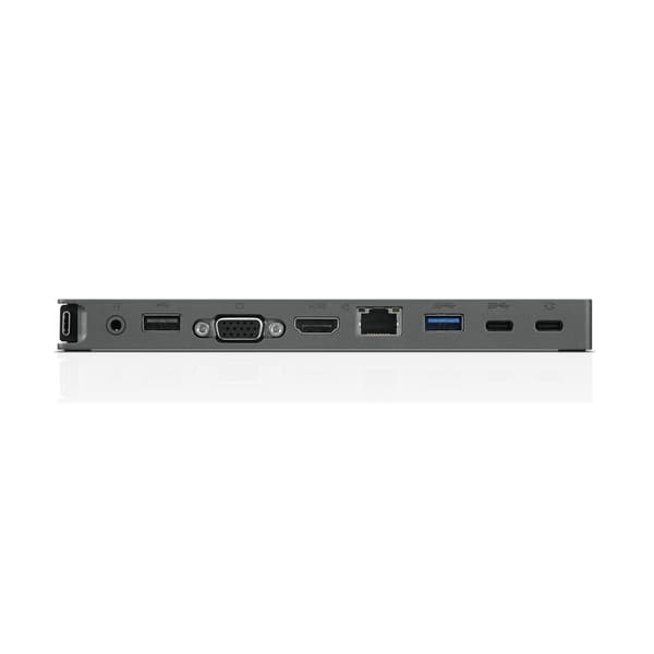 Lenovo USB-C Mini Dock - Kabelansluten - USB 3.2 Gen 1 (3.1 Gen 1) Typ-C - 3,5 mm - 10.100.1000 Mbit/s - Grå - CB - BSMI - SII - CU - Ukraina - Kvalit