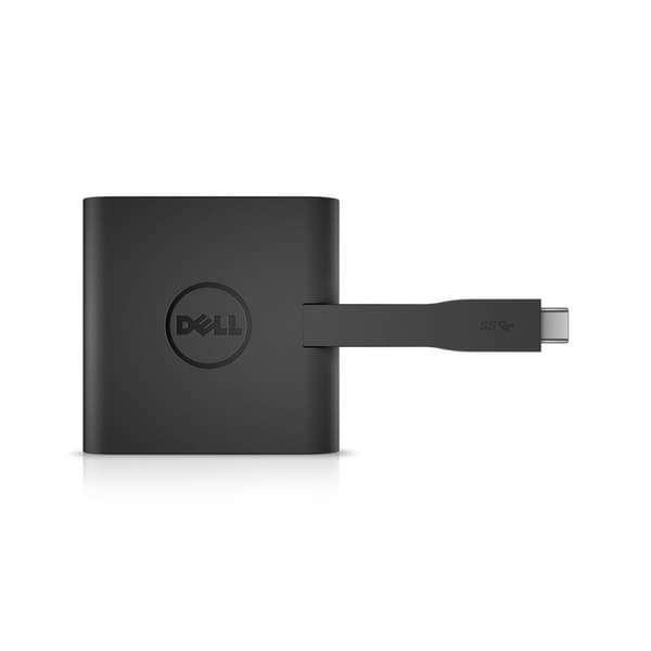 DELL USB-C - HDMI / VGA / Ethernet / USB 3.0 - Svart - Kabelansluten - USB 3.2 Gen 1 (3.1 Gen 1) Typ-C - 10 100 1000 Mbit/s - Svart - 1920 x 1080 pixl