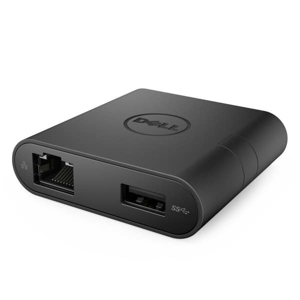 DELL USB-C - HDMI / VGA / Ethernet / USB 3.0 - Svart - Kabelansluten - USB 3.2 Gen 1 (3.1 Gen 1) Typ-C - 10 100 1000 Mbit/s - Svart - 1920 x 1080 pixl