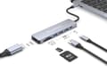 Miniatyrbillede 5 af 5: CONCEPTRONIC Dock USB-C-> 7-i-1 HDMI, USB3.0, SD, 100WPD grå (DONN19G)