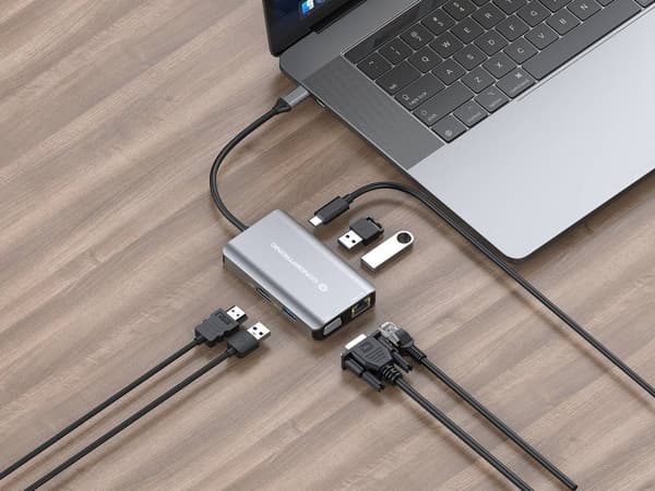 Conceptronic DONN21G kannettavan telakointiasema ja porttitoistin langallinen USB 3.2 Gen 1 (3.1 Gen 1) Type-C Grey (DONN21G)