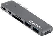 eSTUFF Allure Series Slot-in Hub Pro - Dockingstation - USB-C / Thunderbolt 3 - til Apple MacBook Pro med Touch Bar (Sent 2016, Midt 2017)