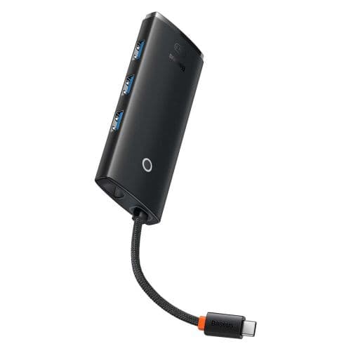 Baseus Lite Series Hub 5w1 USB-C to 3x USB 3.0 + USB-C + HDMI (black)