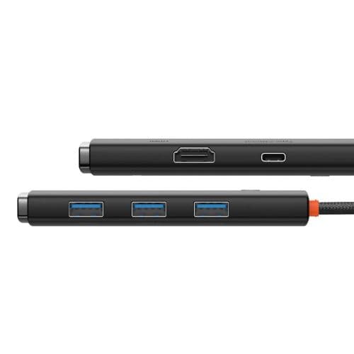 Baseus Lite Series Hub 5w1 USB-C to 3x USB 3.0 + USB-C + HDMI (black)