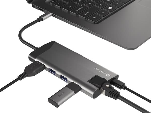 NATEC Fowler Plus USB Type-C Black, Grey