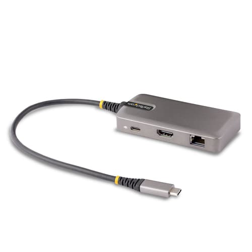 StarTech USB-C Multiport Adapter - 4K 60Hz HDMI with HDR - 2-Ports USB 3.0 Hub - Chromebook certified