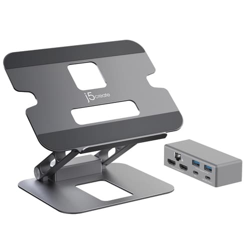 j5create Multi-Angle Dual HDMI Docking Stand Grå