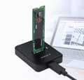Miniatyrbild 1 av 7: Gembird DD-U3M2 Desktop USB Type-C M.2 SATA & NVME SSD-enhet dockningsstation, svart
