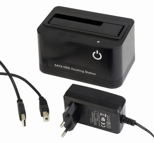 Gembird HD32-U2S-5 telakointiasema 2,5" ja 3,5" kiintolevyille USB 2.0 Type-A Black