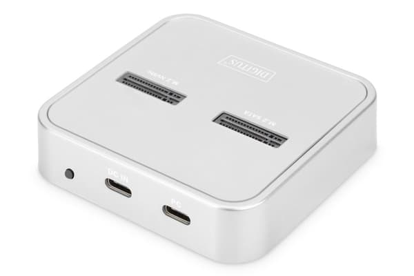 Digitus M.2 NVMe + M.2 SATA SSD-dockingstation med SD Express-kortlæser, USB-C™