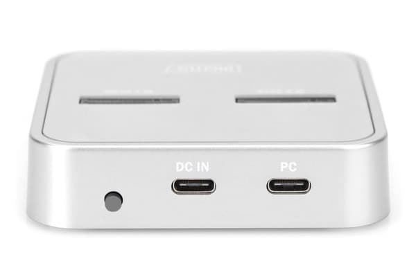 Digitus M.2 NVMe + M.2 SATA SSD-dockingstation med SD Express-kortlæser, USB-C™