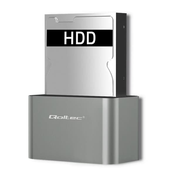 Qoltec 5315 Dockningsstation HDD/SSD | 2,5"/3,5" SATA | USB 3.0