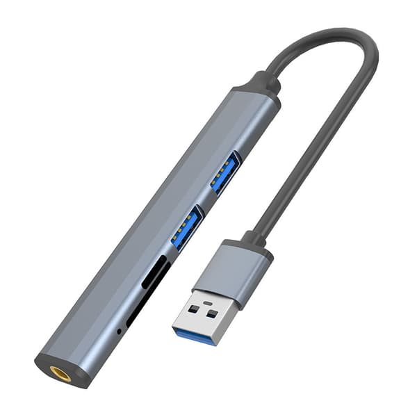 INF 5-i-1 USB-dongeladapter med stabil dataöverföring Grå