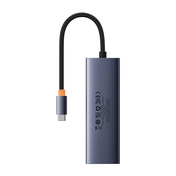 DOCKING STATION Baseus UltraJoy 4 in 1, input USB Type-C, output 3 x USB 3.0 / 1 x LAN RJ45, gri "B0005280A813-00" (timbru verde 0.18 lei) - 693217263