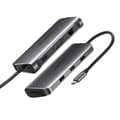 Pikkukuva 1 / 3: DOCKING Station Ugreen, "CM179" conec PC USB Type-C, USB 3.0x3|cititor SD/micro SDx1|Gigabit RJ-45x1|HDMI 4KCx1|VGAx1|USB-C cu PD 100Wx1, aluminiu, gr