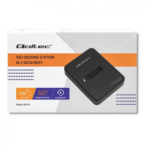 Qoltec 50314 lagerdrev kabinet SSD kabinet Sort M.2