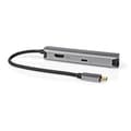 Miniatyrbilde 7 av 11: Nedis USB Multi-Port Adapter | 4-i-1 | USB 3.2 Gen 1 | USB-C™ Hann | HDMI™ Output / RJ45 Hun / USB-A Hun / USB-C™ Hunn | 5 Gbps | 0.20 m | Rund | Gull