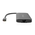 Miniatyrbild 4 av 11: Nedis USB Multi-Port Adapter | 7-i-1 | USB 3.2 Gen 1 | USB-C™ Hane | HDMI™ Utgång / Micro SD / RJ45 Hona / SD / USB-C™ Hona / 3x USB-A Hona | 5 Gbps |