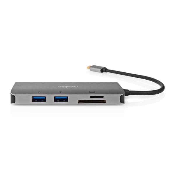 Nedis USB Multi-Port Adapter | 7-i-1 | USB 3.2 Gen 1 | USB-C™ Hane | HDMI™ Utgång / Micro SD / RJ45 Hona / SD / USB-C™ Hona / 3x USB-A Hona | 5 Gbps |