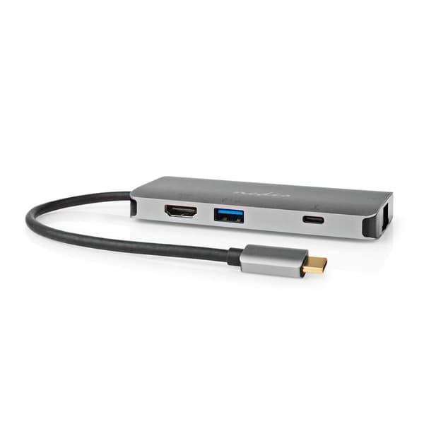 Nedis USB Multi-Port Adapter | 7-i-1 | USB 3.2 Gen 1 | USB-C™ Hane | HDMI™ Utgång / Micro SD / RJ45 Hona / SD / USB-C™ Hona / 3x USB-A Hona | 5 Gbps |
